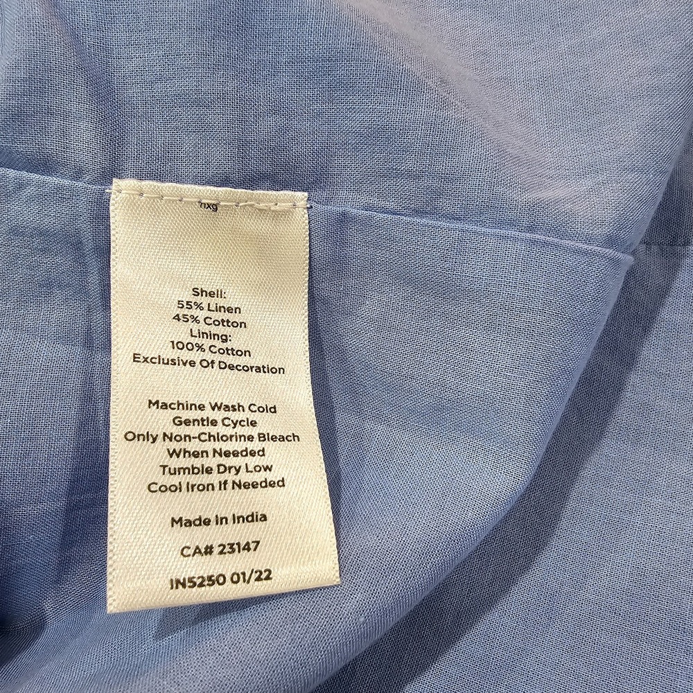 Women's Talbots Linen Blend Embroidered Scalloped Hem Skirt Size 10 - Picture 5 of 5